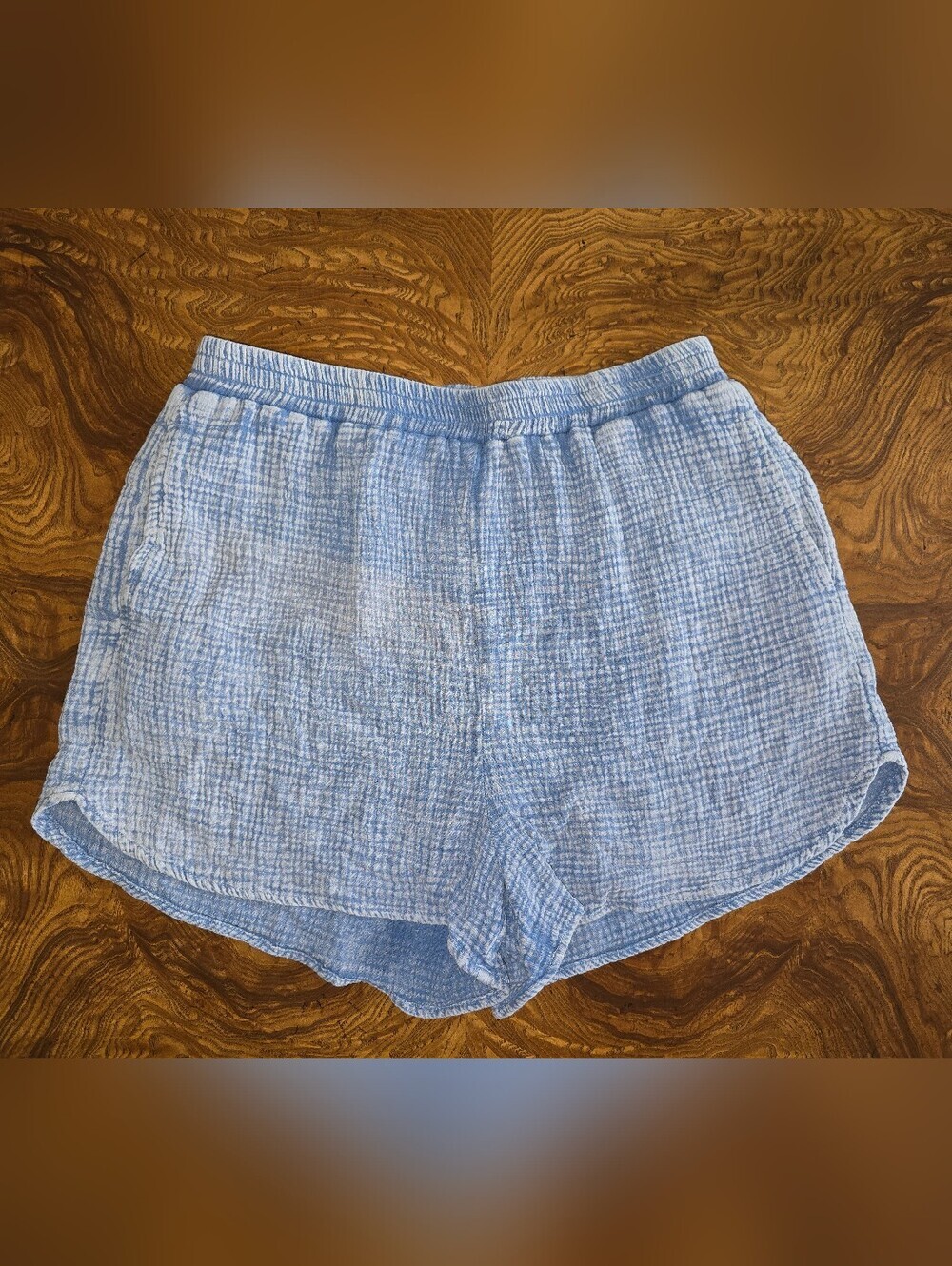 Le Lis Collection Blue Gauze Shorts Size M Lined Lightweight
